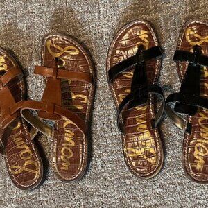 2- Sam Edelman Natural Leather Kira Sandals and Patent Leather Kira Sandals 7.5